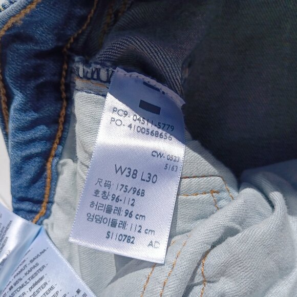 LEVI'S JEANS Men's 38 x 30 Blue Denim 511 Slim Fit Medium Wash Distressed - Picture 5 of 14